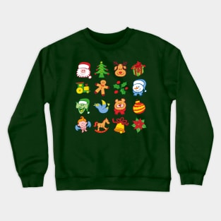 Merry Christmas all stars characters ready for the joyful celebration Crewneck Sweatshirt